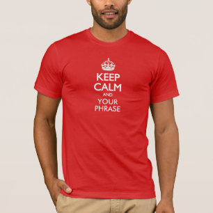 Behållalugn och "tillfogar ditt eget formulerar" t shirt