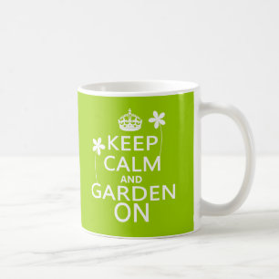 Behållalugn och trädgård på kaffemugg