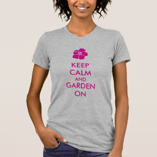 Behållalugn och trädgård på tee shirt