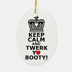 Behållalugn och Twerk Julgransprydnad Keramik