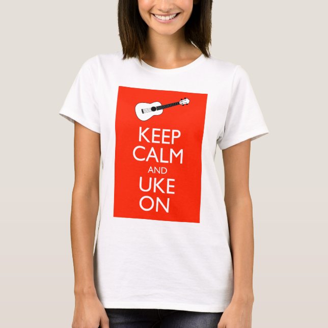 Behållalugn och Uke på! T-shirt (Framsida)