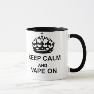 Behållalugn och Vape på den svart muggen Mugg