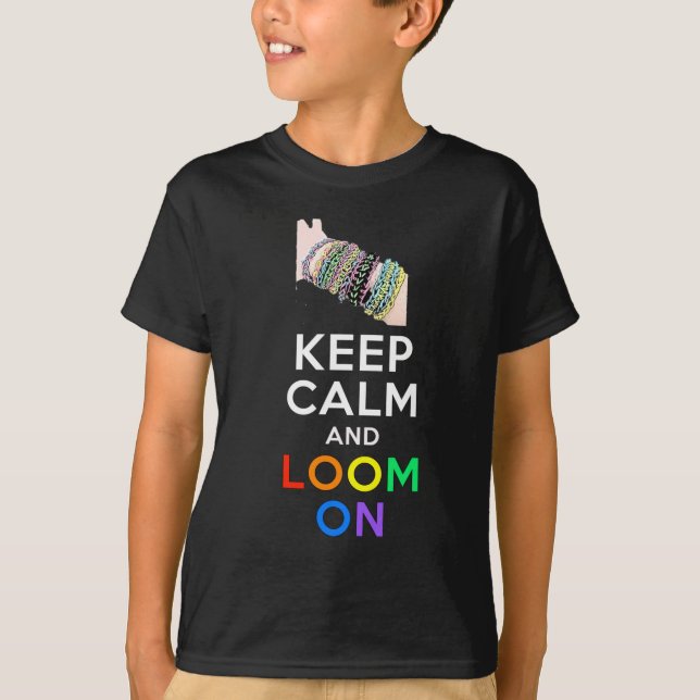 Behållalugn och vävstol på T-tröja (mörkfärger) Tröja (Framsida)