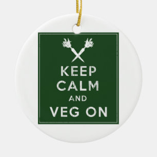 Behållalugn och Veg på Julgransprydnad Keramik