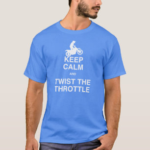 Behållalugn och vridning gasspjället - smutsbike t shirt