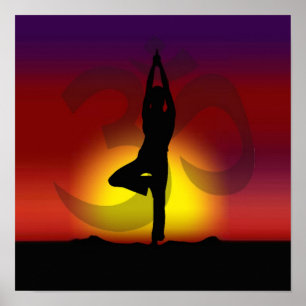 behållalugn och yoga på affischen poster