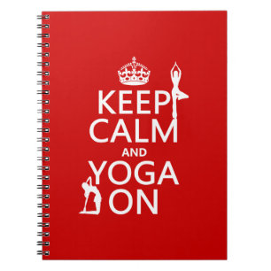 Behållalugn och Yoga på (skräddarsy färger), Anteckningsbok