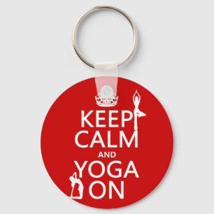 Behållalugn och Yoga på (skräddarsy färger), Nyckelring