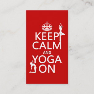 Behållalugn och Yoga på (skräddarsy färger), Visitkort