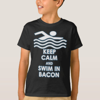 Behållalugn & simma i bacon tee shirt