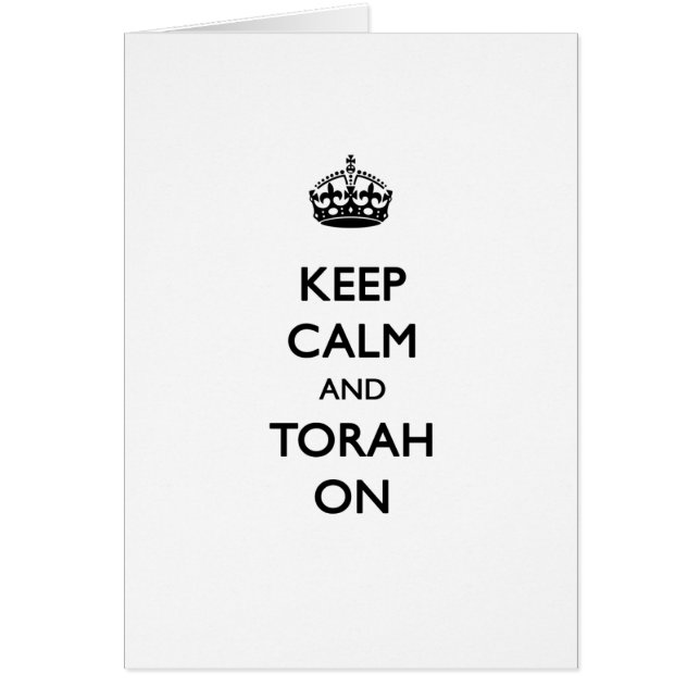 Behållalugn & Torah på Hälsningskort (Framsidan)