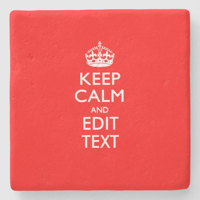 BEHÅLLALUGNKRONAN på rött skräddarsy denna Stenunderlägg (Framsidan)