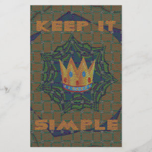 Behållan är enkel: Royalet Clarity Mönster Design Brevpapper