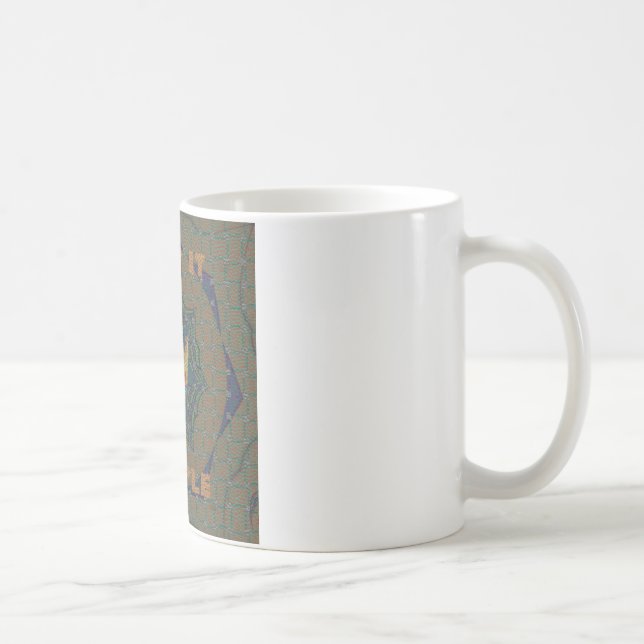 Behållan är enkel: Royalet Clarity Mönster Design Kaffemugg (Höger)