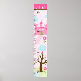 Behållan Castle/Princess Dreams Growth Chart vid 8 Poster