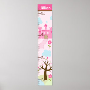 Behållan Castle/Princess Dreams Growth Chart vid 8 Poster