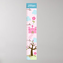 Behållan Castle/Princess Dreams Growth Chart vid 8 Poster