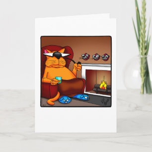 Behållan Cat Humor i Touch Greeting Card Kort