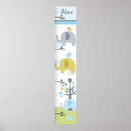 Behållan Elephant Kärlek Growth Chart vid 8 x 44! Poster
