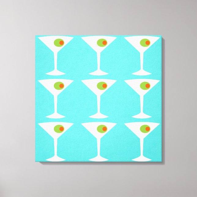 Behållan "Em Coming Martini Stretched Canvas (Framsida)