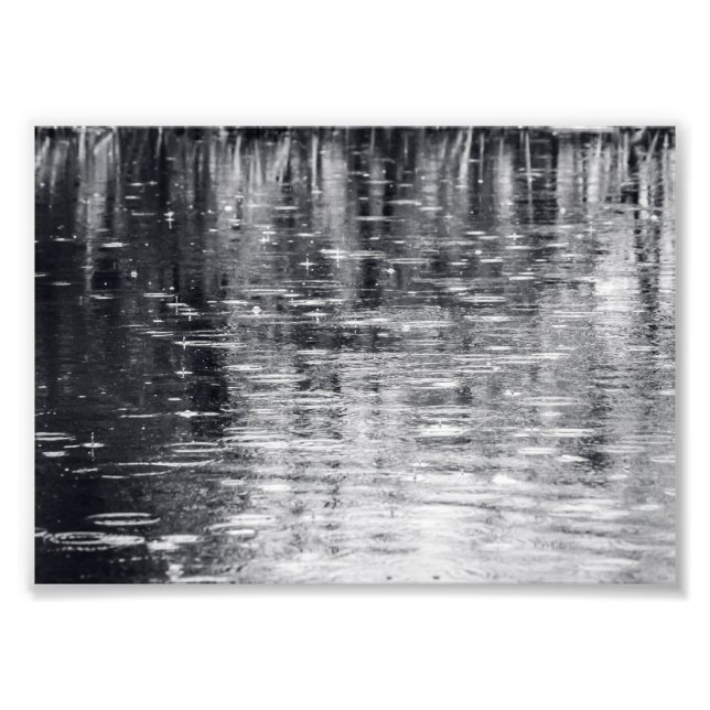 Behållan för regn faller - fototryck (Framsidan)