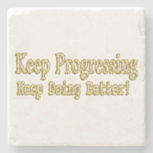 "Behållan gör bättre ifrån sig!" Cute Design. Köp  Stenunderlägg (Framsidan)