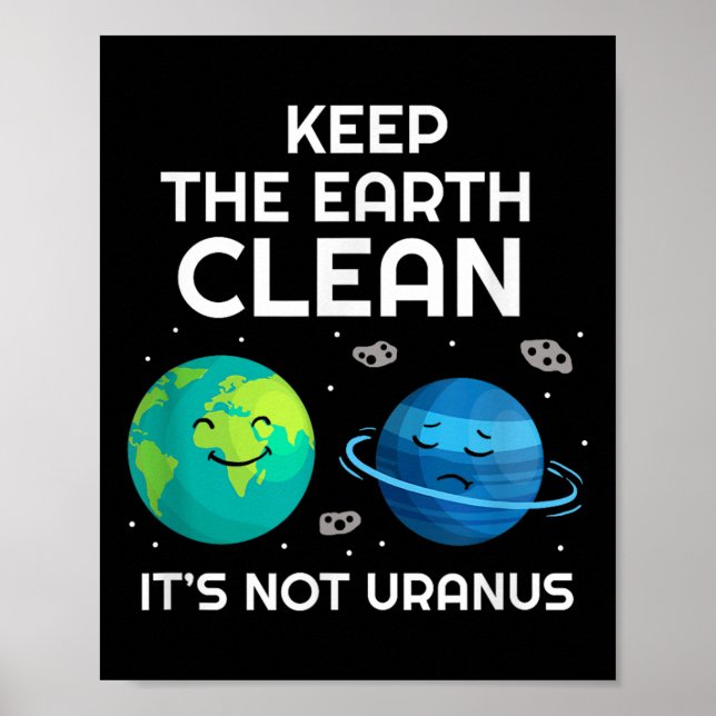 Behållan Jorden rengör inte uranus Environmentali Poster (Framsidan)
