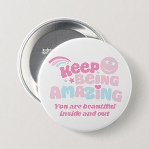 Behållan Preppy är fantastisk slogan liknande rosa Knapp