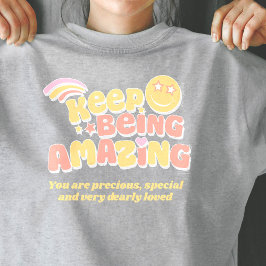 Behållan Preppy är fantastisk slogan smilie ansikt T Shirt