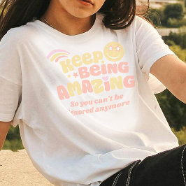 Behållan Preppy är fantastisk slogan smilie ansikt T Shirt