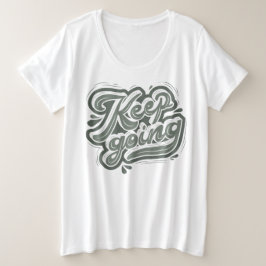 Behållan ska skicka grönt med vitt i modernt trend t shirt