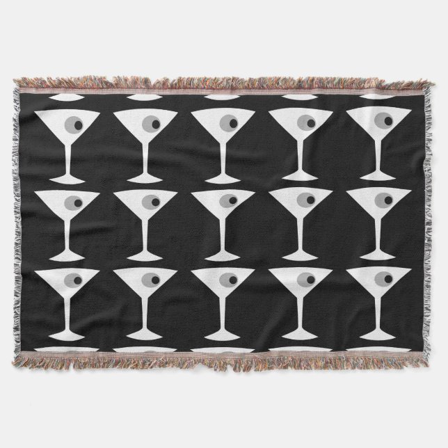 Behållan 't&ommar Martini Throw Blanket (b&w) Mysfilt (Framsidan)