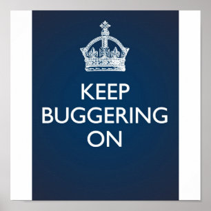 Behållans aktivering - djupblått Poster