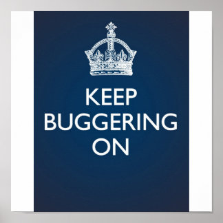 Behållans aktivering - djupblått Poster