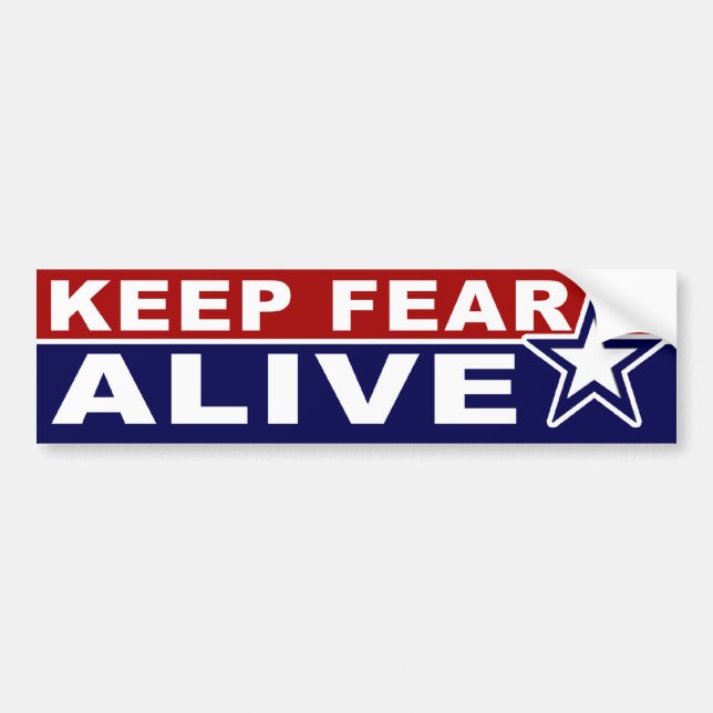 Behållans fruktan Alive Bumper Sticker Bildekal (Framsidan)