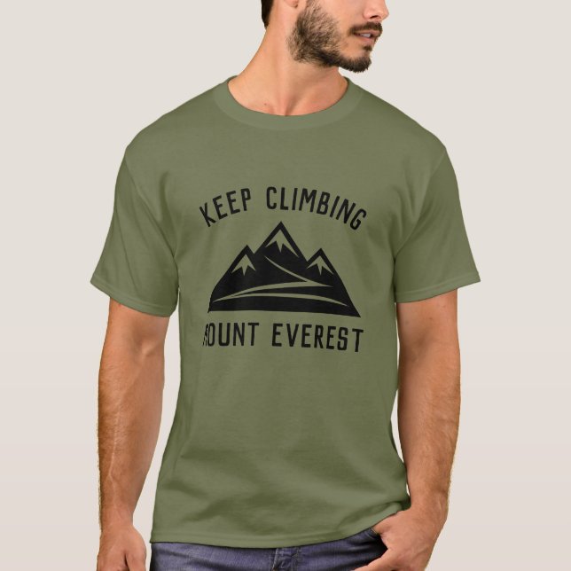 Behållans grönt för klätterberget Everest bergs lo T Shirt (Framsida)