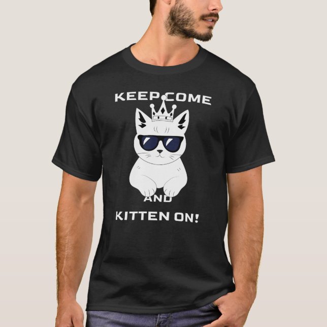 Behållans kom och kattunge på! grafik t shirt (Framsida)