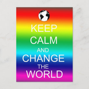 Behållans Lugn Ändra World Rainbow Postcard Vykort
