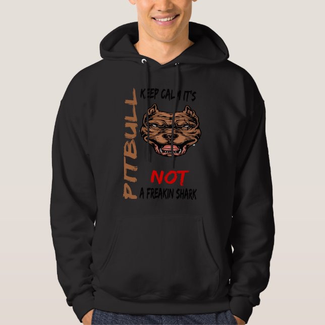 Behållans Lugn är inte en Freakin Shark-funny Hoodie (Framsida)