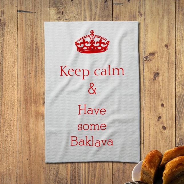 behållans lugn - Baklava Kökshandduk (Skapare uppladdad)