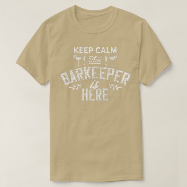 Behållans Lugn Barkeeper är här 3 T Shirt (Design framsida)