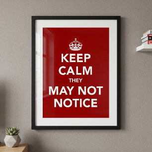 Behållans Lugn De kanske inte märker Poster