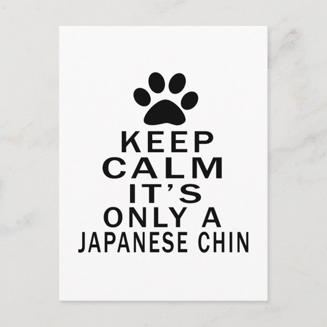 Behållans Lugn dess enda japanska chin Vykort (Framsida)