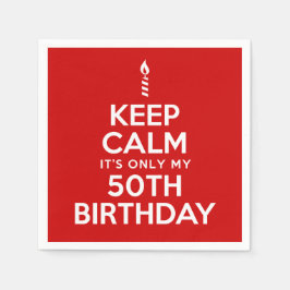 Behållans Lugn Det är bara min 50:e födelsedagsröd Pappersservett