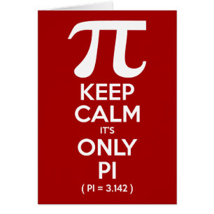 Behållans Lugn Det är endast Pi (Pi = 3,142) Hälsningskort
