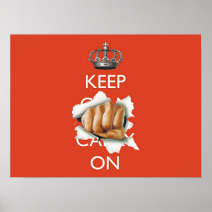 Behållans Lugn fortsätt med Fist! Poster