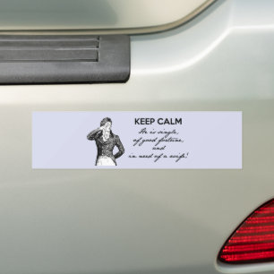 Behållans Lugn - han är singel... Darcy Vintage Bildekal