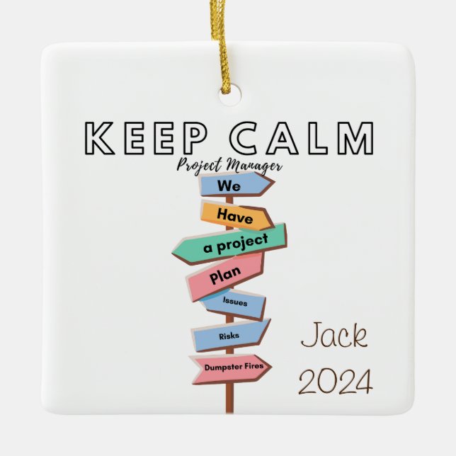 Behållans lugn har vi en projektplan för detta julgransprydnad keramik (Framsida)