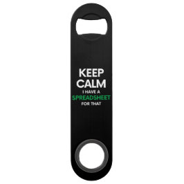 Behållans lugn Jag har ett kalkylblad för det - Ex Långa Flaskppnare