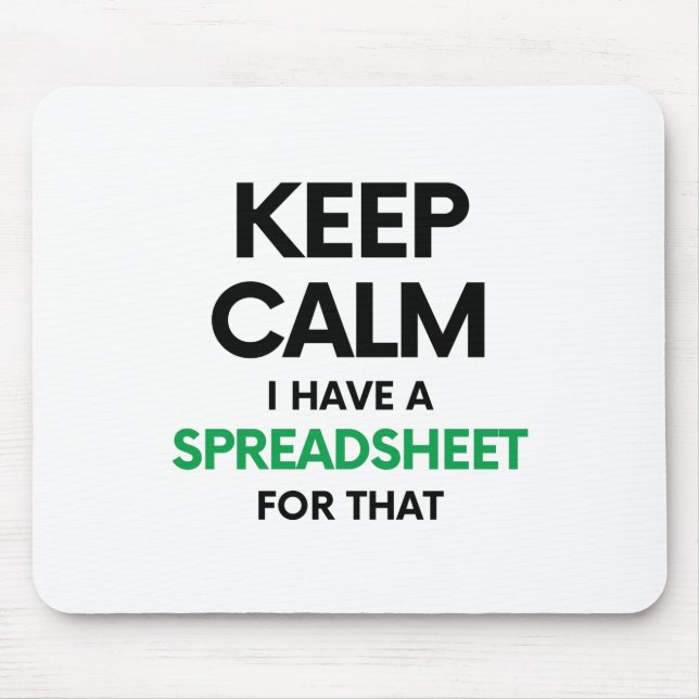 Behållans lugn Jag har ett kalkylblad för det - Ex Musmatta (Framsidan)